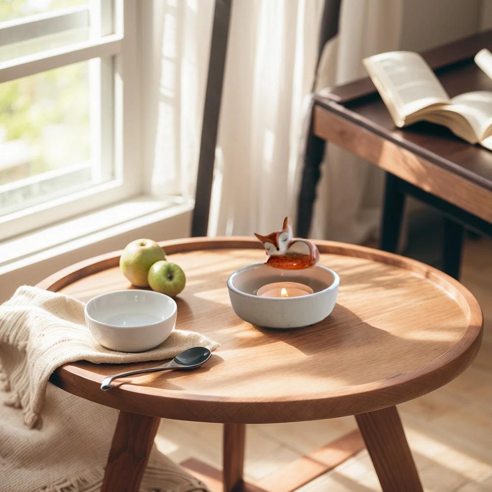 Katze/Hund/Kaninchen/Fuchs Tier Kerzenhalter Wärmende Pfoten Duftkerzenhalter Niedlicher Kerzenständer Lampenhalter Cartoon für Tierliebhaber