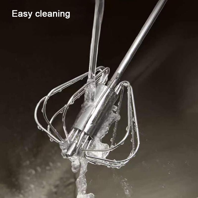 Semi-automatic Egg Beater 304 Stainless Steel Egg Whisk Manual Hand Mixer Self Turning Egg Stirrer Kitchen Accessories Egg Tools
