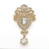 European & American Crystal Teardrop Brooch Zircon Pin Accessory