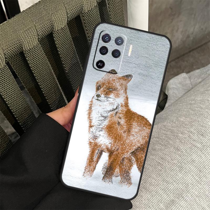 Cartoon Tier Fuchs Hülle Für Oppo A80 A60 A40 A94 A54 A98 A78 A18 A38 A58 A16 A76 A96 A17 A77 A74 A57S A15 Abdeckung