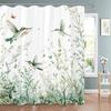 Spring Flowers and Plants Birds Shower Curtain, Bathroom Decorative Shower Curtain, Waterproof Shower Curtain with Hooks
