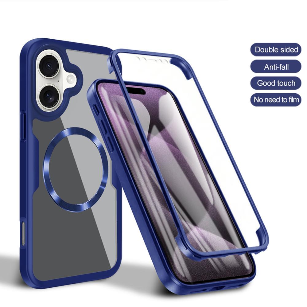 Anti-scratch Touch Screen Case 360 Protector Film Case for iPhone 16 15 14 13 12 11 Pro Max Plus TPU Ultra Thin Magnetic Magsafe