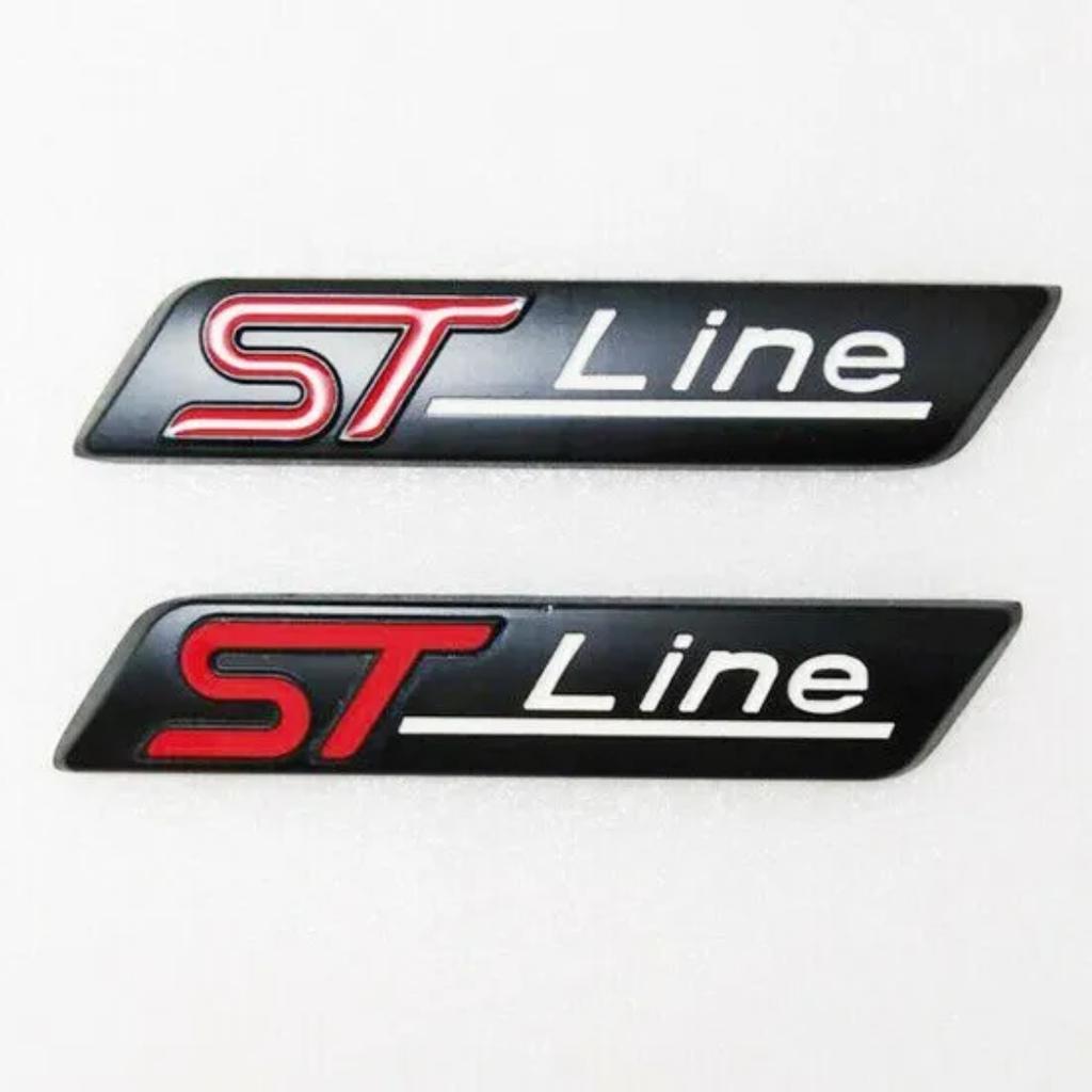 2 Teile/satz Metall ST LINE Logo Aufkleber Emblem Fender Abzeichen Auto Körper Seite Aufkleber Aufkleber
