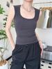 Women's Summer Slimming U-neck Spaghetti Strap Tank Top, 92% Cotton Sleeveless Base Layer, 2025 New Style