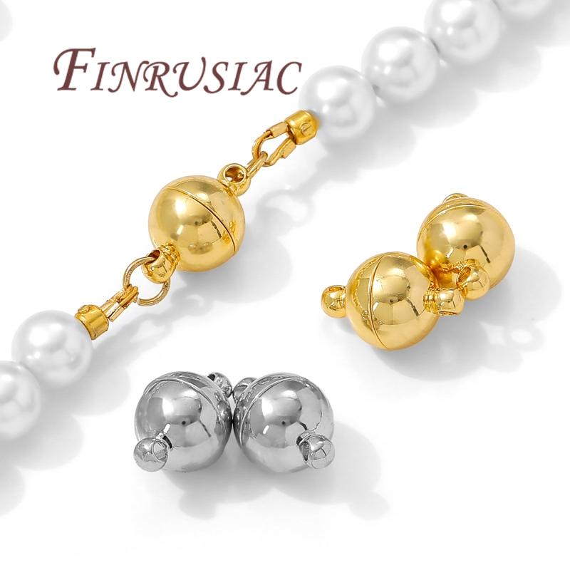 10mm 18K Gold Plated Brass Magnetic Clasps For Bracelets,Jewelry Clasps Connectors,Necklace Clasp,DIY Jewelry Making Supplies