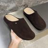 Outdoor lazy one-pedal summer new breathable half-pack slippers fashion versatile sandals 65167 brown-J