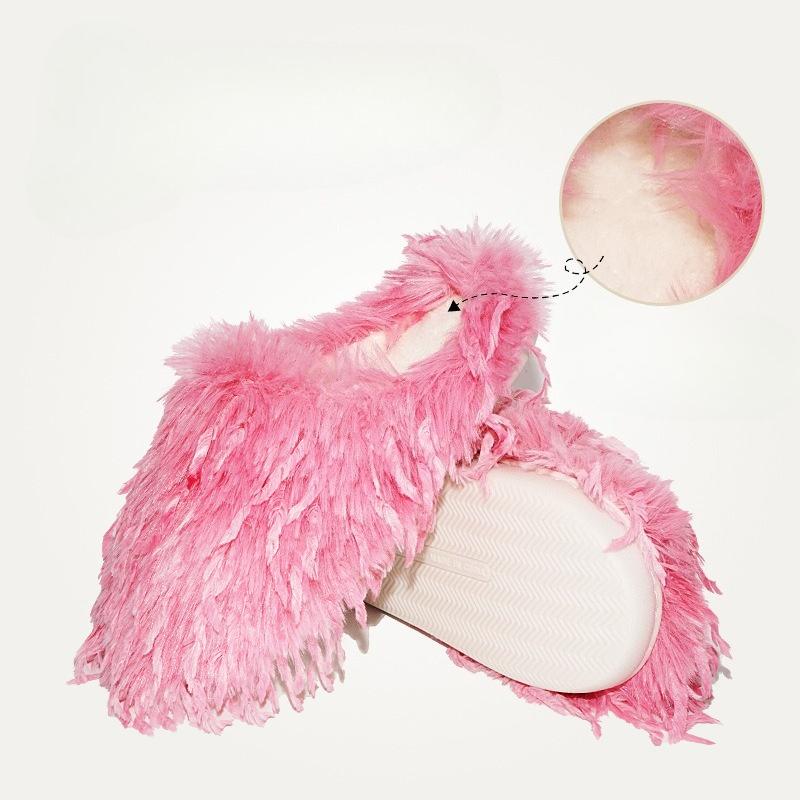 Fuzzy Home Slippers for Women Lightweight Cozy Faux Fur House Shoes Women's Winter Warm Non-Slip Memory Foam Soft Slippers for Indoor and Outdoor