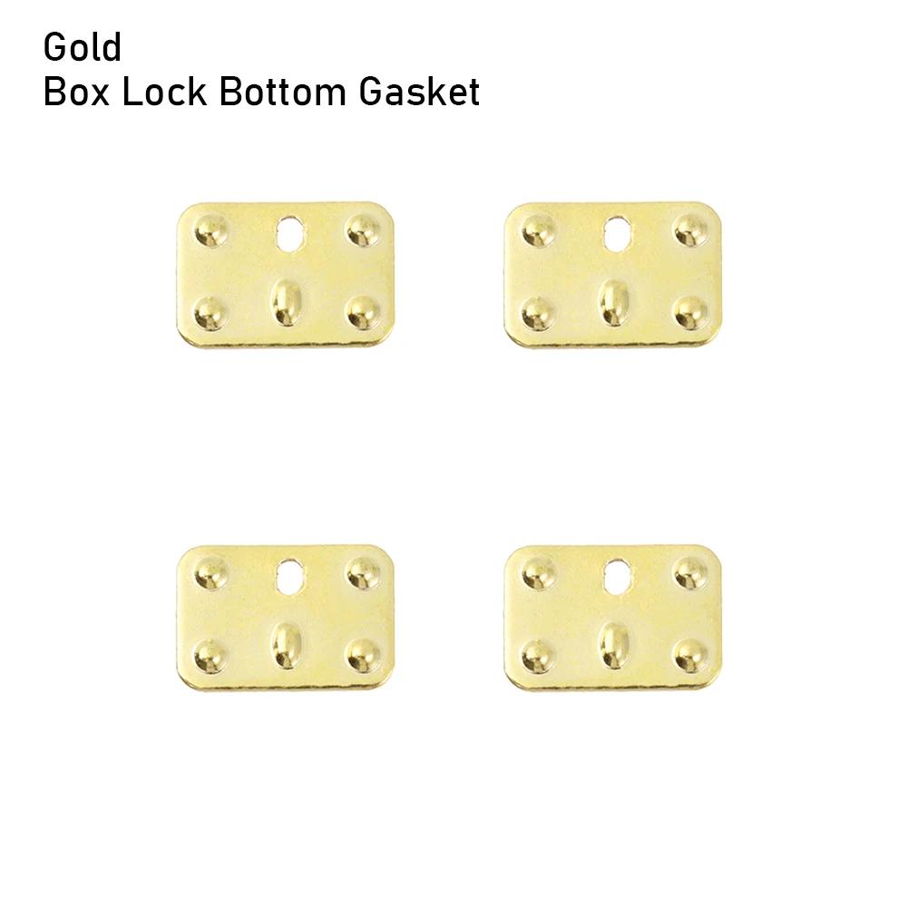 4Pcs Mini Metal Crafts DIY Manual BJD Doll Bags Parts Doll Suitcase Box Case Corner Protector Luggage Trunk Lock Box Accessories