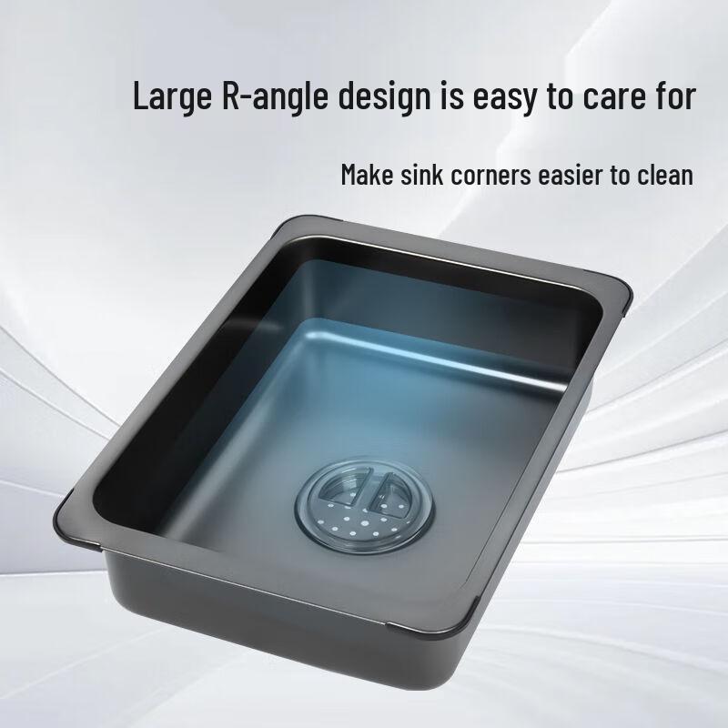 ZISIZ Thickened Stainless Steel Nested Kitchen Sink
