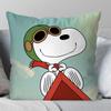 1Pc Comic Character S-Snoopy Pillow Case Square Pillow Bedroom Sofa Leisurecomfort Cushion Car Living Room Home Decoration 40X40