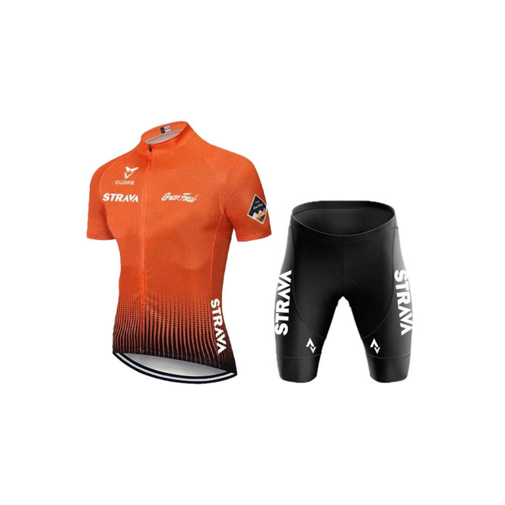 Short Sleeve Set Strap Cycling Pants Cycling Team, Quick Drying High Elastic Cycling Suit Short Sleeve 2026 Summer Breathable Cycling Suit Set
