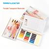 Xiongshi Portable Solid Watercolor Set - 12 or 24 Transparent Colors for Art Painting
