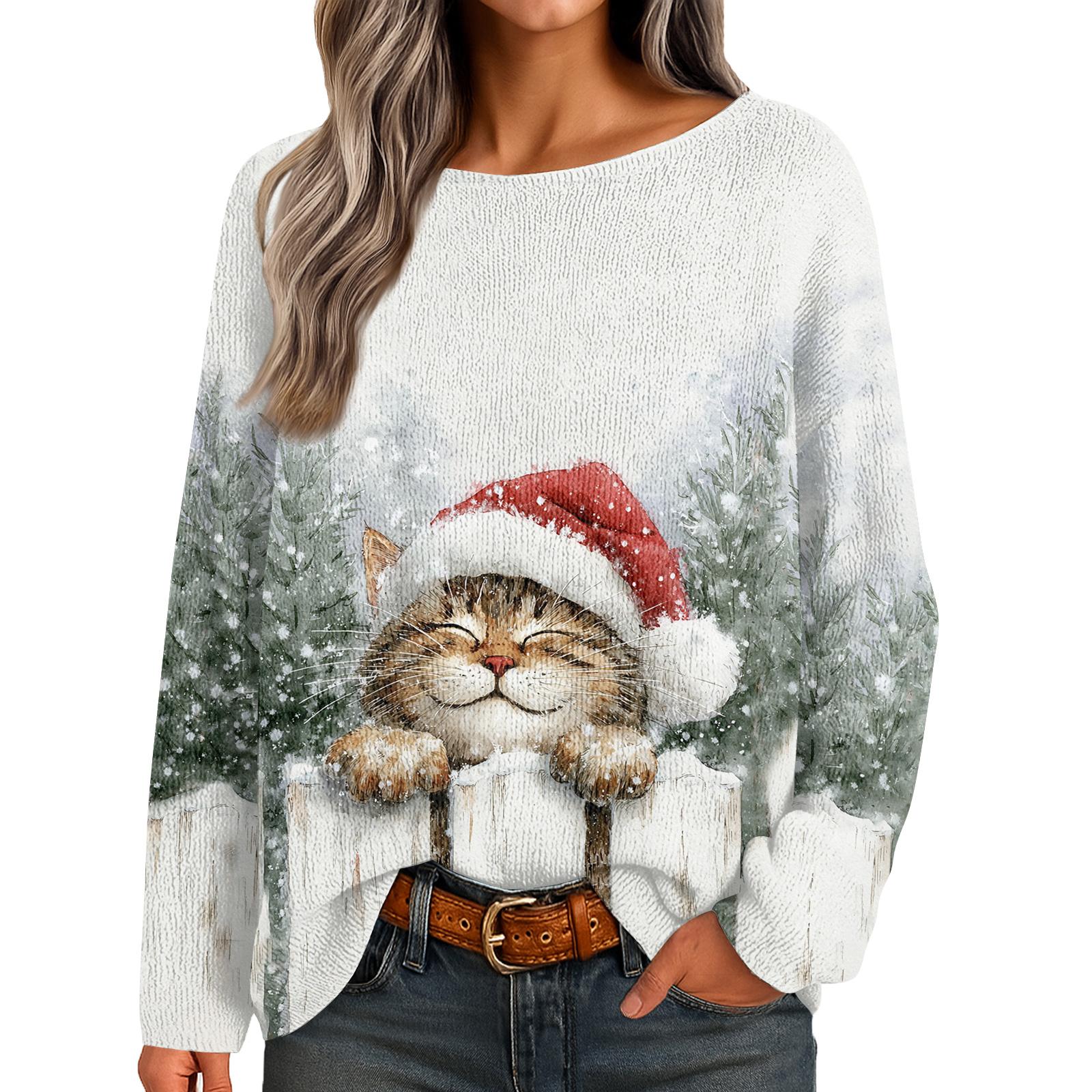 

Женские осенние свитера с длинным рукавом, топы с принтом, пуловеры, свободная нарядная повседневная базовая одежда M