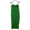 MAISON SPECIAL 21231265201 23Stainless Steel Green Double Pleated One Piece Dress F greenUsed