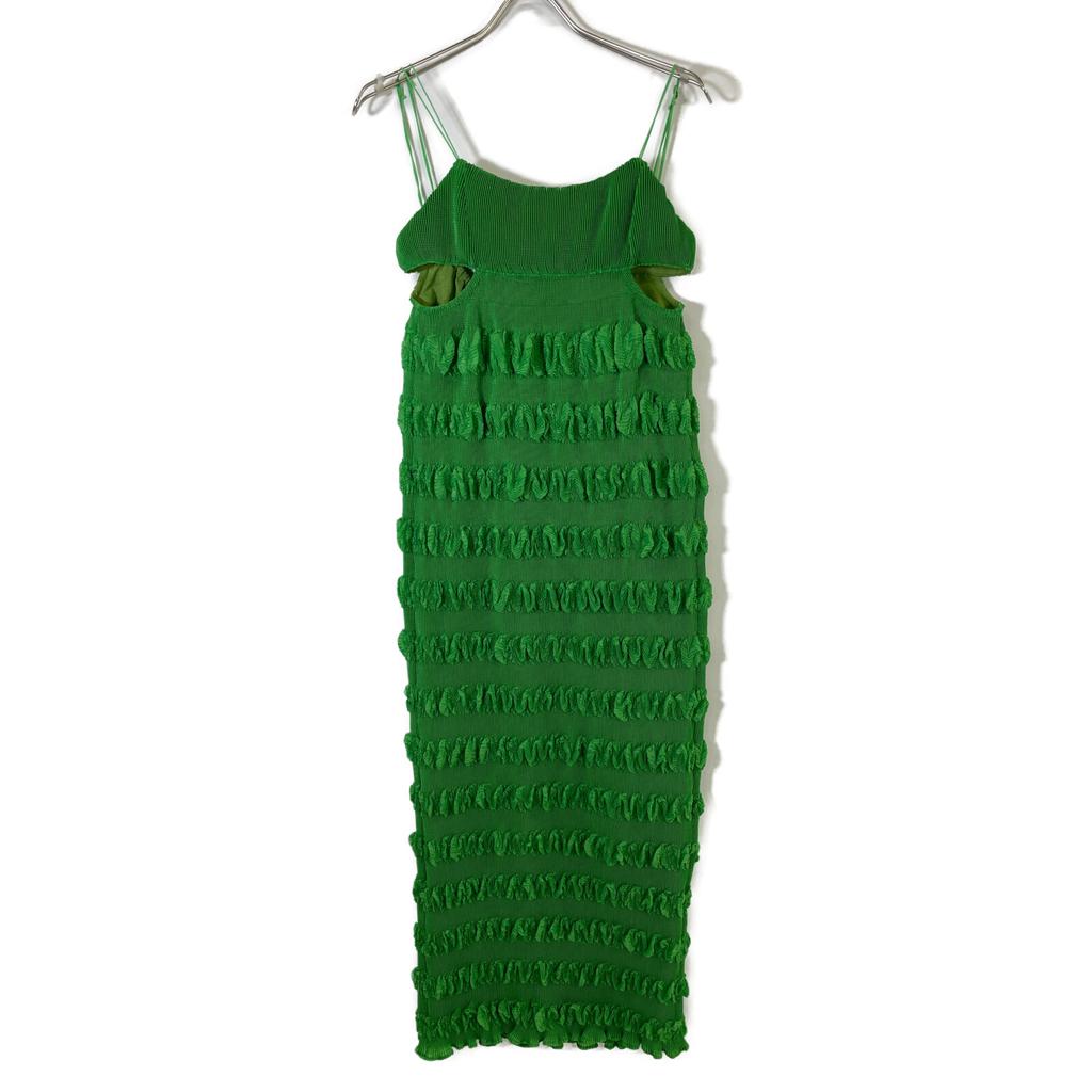 MAISON SPECIAL 21231265201 23Stainless Steel Green Double Pleated One Piece Dress F greenUsed