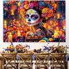2D planar pattern 1P Mexican Day of the Dead cat Lina print.PMJ