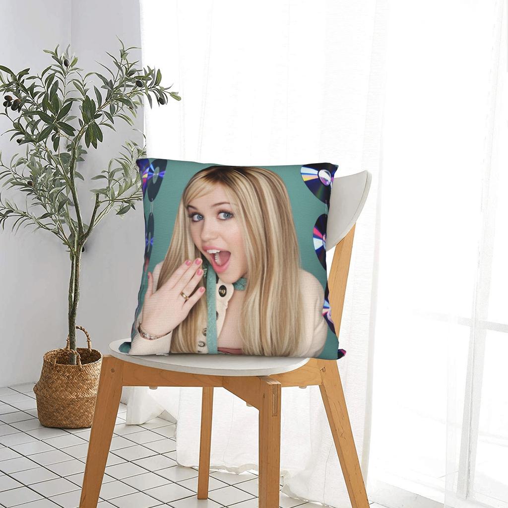 Singer Mileys Cyruss Pillow Cover Comfy Cushion Cover Morden Pillow Case For Living Room Sofa