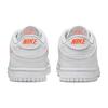 Nike Dunk Low SE GS 3D Swoosh Kids Sneakers White Pure-Platinum Total-Orange DR0171-100