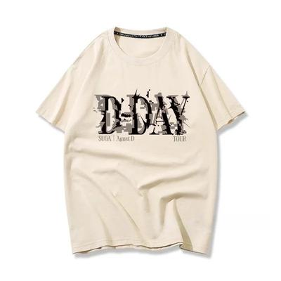 T-Shirt Kpop Suga Agust D D-DAY Bedruckte Damenbekleidung Koreanisches grafisches T-Shirt Top Sommer Übergroße Kleidung