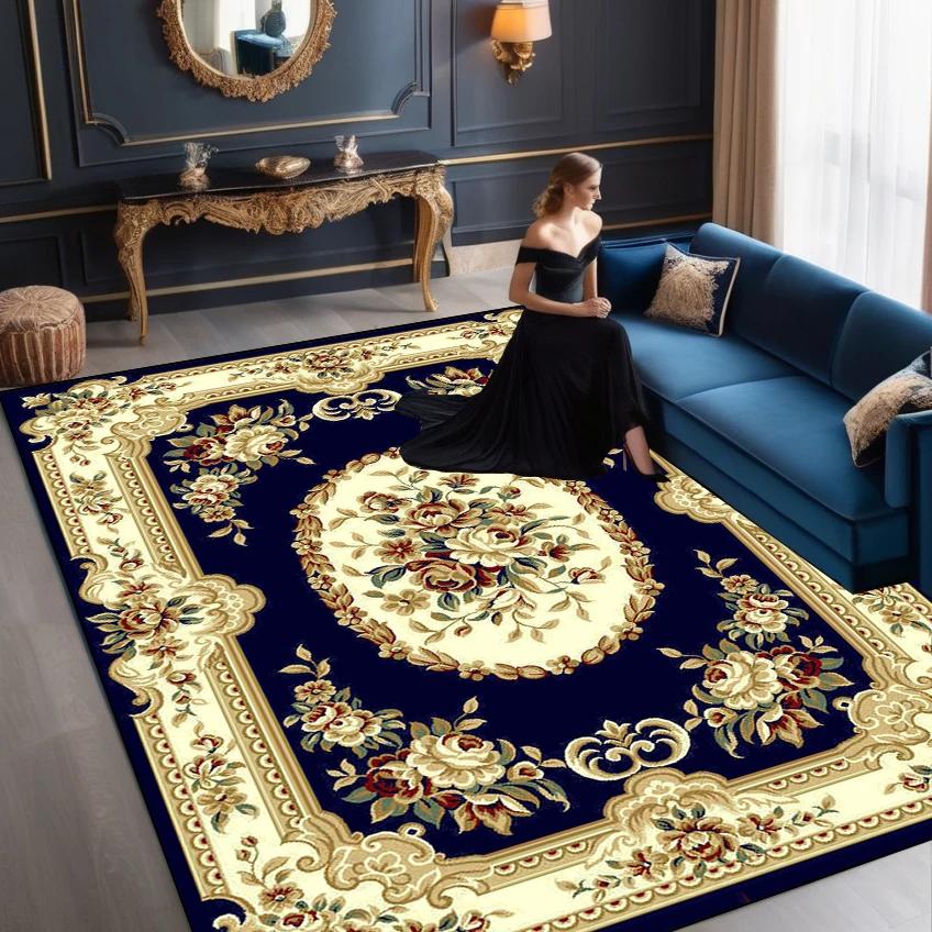 

Европейские роскошные ковры для гостиной, большого размера, декоративный ковер, ковер для холла отеля, мягкий коврик, коврик для спальни, лаунжа, нескользящий ковер, ковер для гостиной 60*90cm