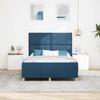 Bed Frame with Headboard Blue 160 x 200 cm Fabric