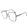 Fashion Unisex Square Metal Myopia Frame Glasses Anti-blue Eyewear Spectacles