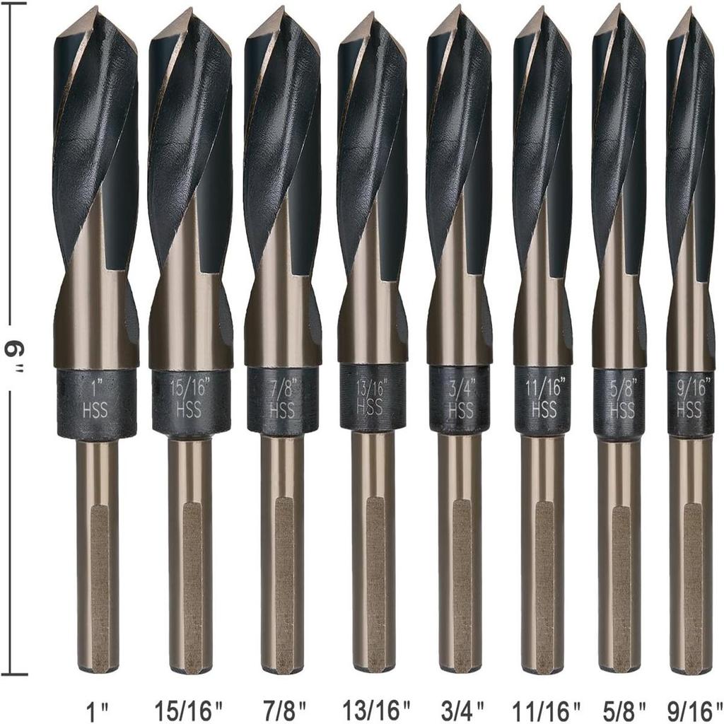 8-piece Set of Twist Drill, Small Shank Drill