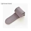 1913 Smoky Grey High-Waist Stretch Cotton Stripe Footless Tights - Comfortable, No-Sag, Perfect for Women in Autumn/Winter.