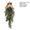 Christmas Teardrop Swag Artificial Norfolk Pine Branch Door Swag with Faux Pine Cones And Bow for Indoor Outdoor Mantel Fireplace Stairway Decor
