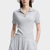 Fila White Solid Woven Slim Fit Polo Shirt Women Tops F11W623403F-GY