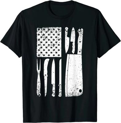 Funny Chef American Flag T-Shirt - Friends Gift