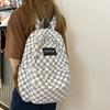 Pattern Simple Checkered Letter Decoration Student Leisure Backpack For School