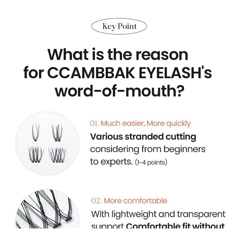 Ccam bbak - Original Dichte Wimpern 4 Punkte - 3 Arten