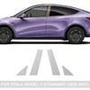 For Tesla Model Y Standard 2026-2027 Light Rearview A B-Pillar Transparent/Black TPU Protective Film PPF Scratch Resistant Film