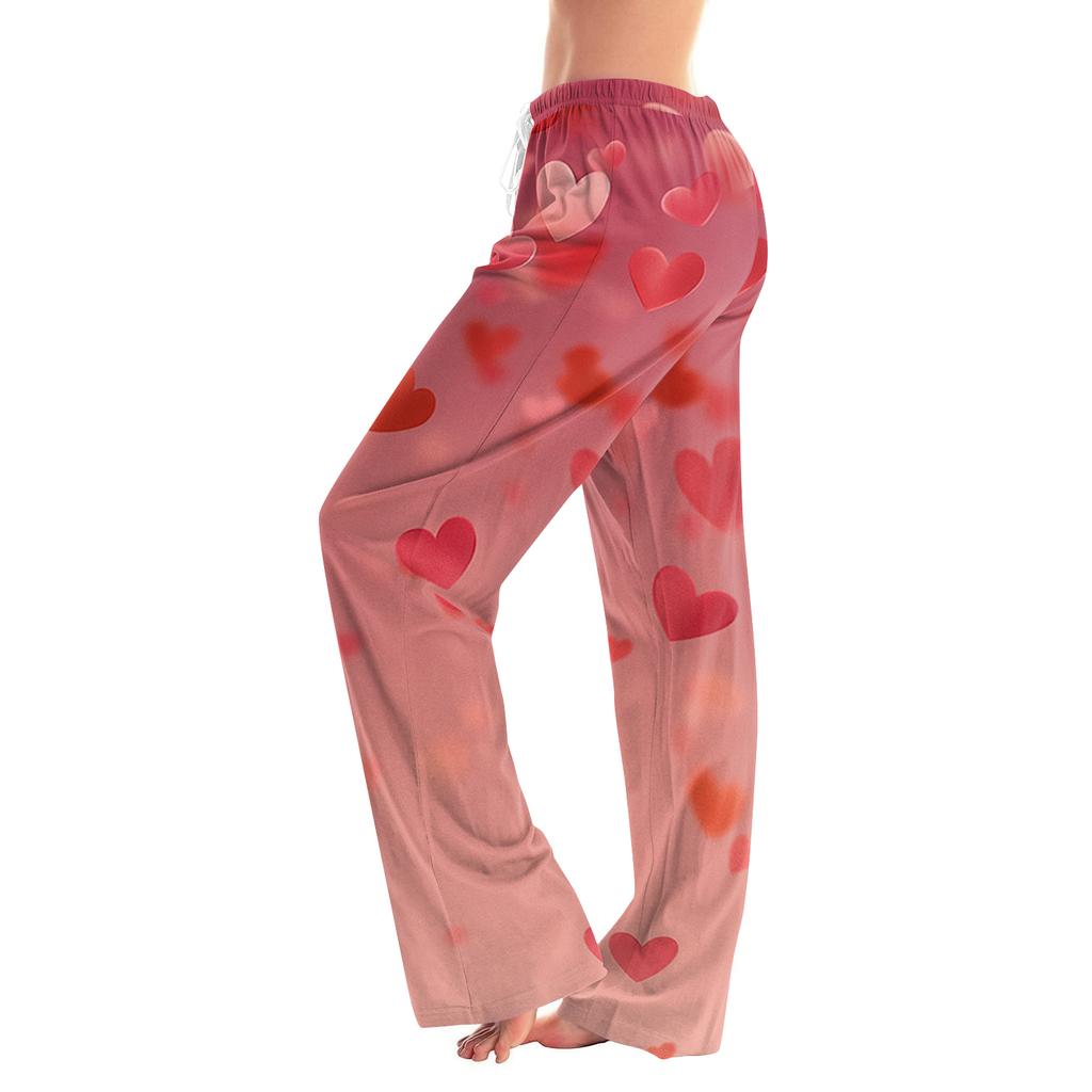 Women's Drawstring  Printed Casual Pants
