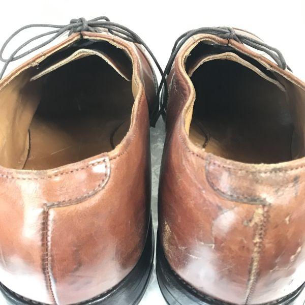 Vintage 80s-90s Allen Edmonds Byron Goodyear Welted Leather Punched Cap Toe Shoes Size 9.5D 27.0-27.5cm Brown(USED)