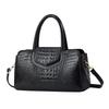 Stylish Large Capacity Crocodile Pattern Handbag For Moms In Black Khaki Red Brown Gray White