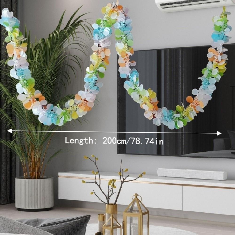 3D Shiny Metallic Foil Decorations DIY Festive Wedding Hanging Garland Wall Rail