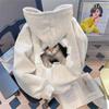 American trendy brand fun cat hooded sweater male and female loose student cute velvet jacket