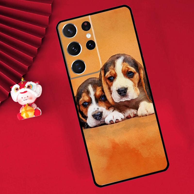 Beagle Dog Case For Samsung Galaxy S25 S24 Ultra S21 S20 S22 S23 Ultra S9 S10 Plus S25 FE Cover Funda