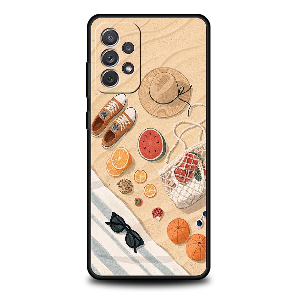 Summer Beach Phone Case for Samsung Galaxy A73 A55 A53 A51 A35 A33 A32 A25 A23 A22 A15 A13 A17 A07 5G Soft TPU Shell Fundas Bags