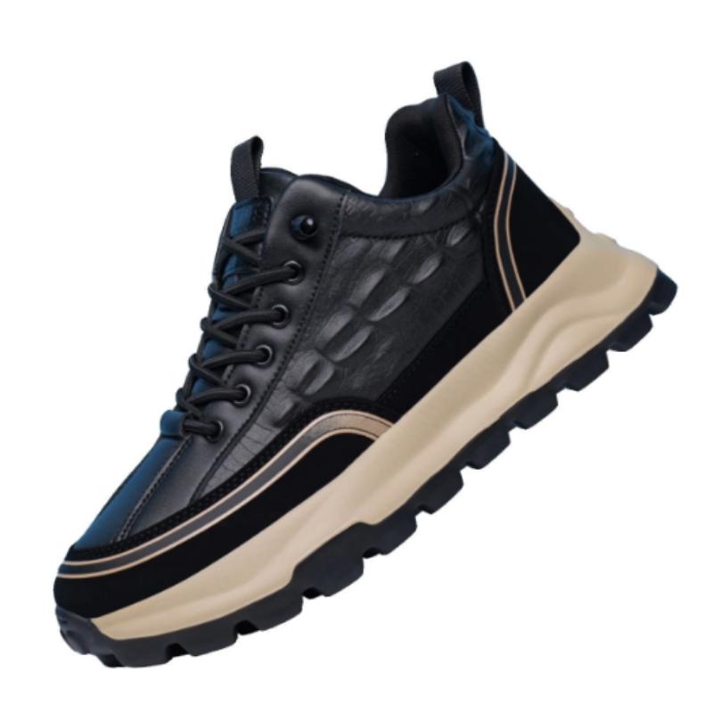 Brand Men Sneakers 2025 New Crocodile Pattern Leather Shoes Male Casual Running Shoes Luxury Fashion Platform Mens Tennis Shoes