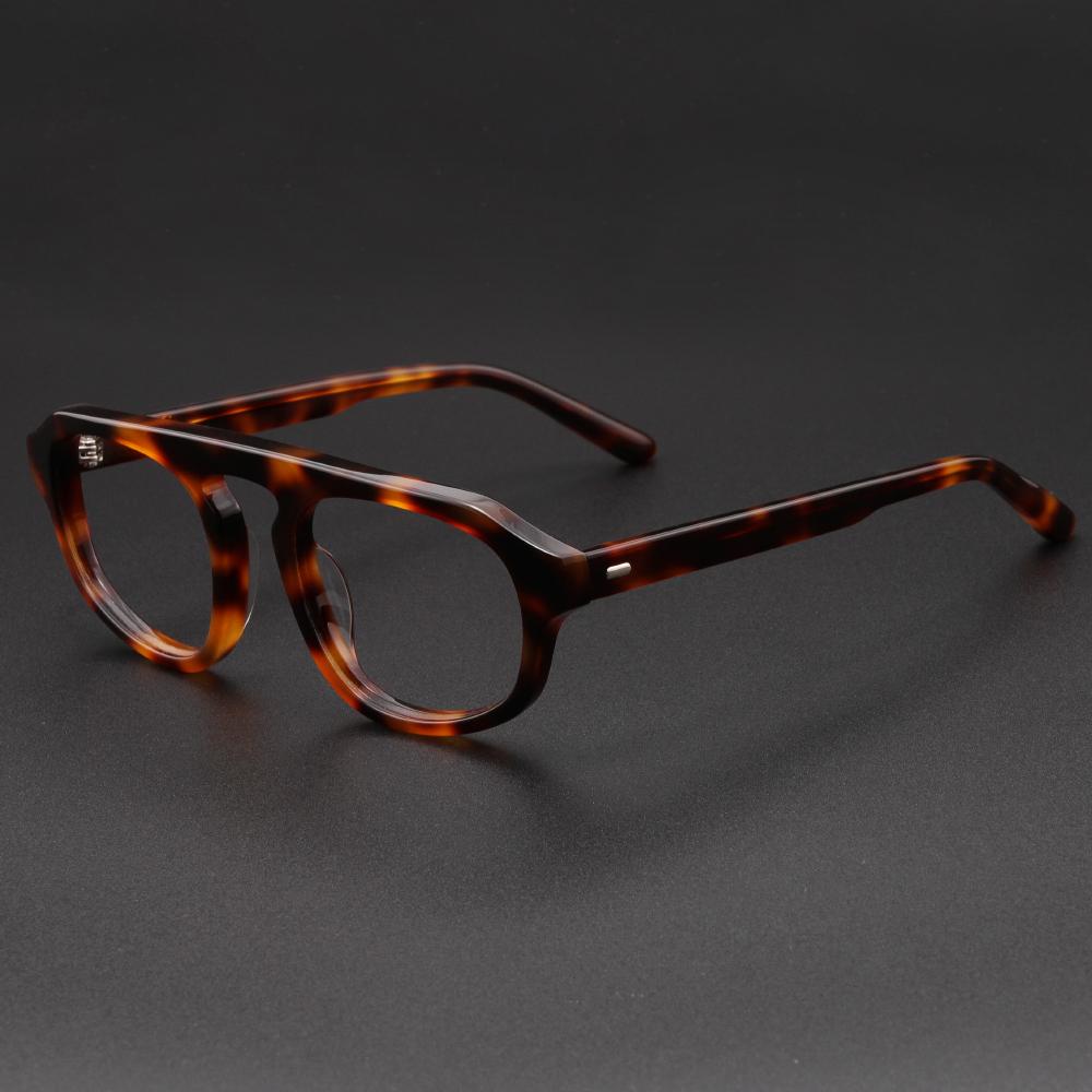 Fake Glasses Men Women Clear Lens Luxury Brand Vintage Handmake Acetete Frame Trendy Optical Myopia Hyperopia Eyeglasses Frame