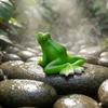 Froschfigur, Wasserdichtes Harz-Außenornament, Lebendige Bionische Designskulptur, für Garten Hof Teich Aquarium Landschaftsgestaltung