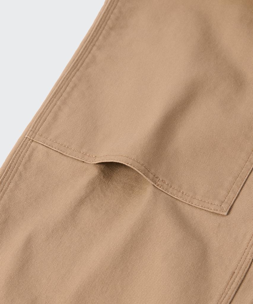 Musinsa Standard Canvas Regular Fit Double Knee Carpenter Pants [Beige]