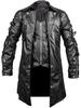 Herren Lederjacke Mittellang - Herbst/Winter Gothic Punk Mittelalterliches Kostüm