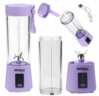 Portable Battery Blender 400ml Usc-C 2X3000Mah Purple Kraft&Dele