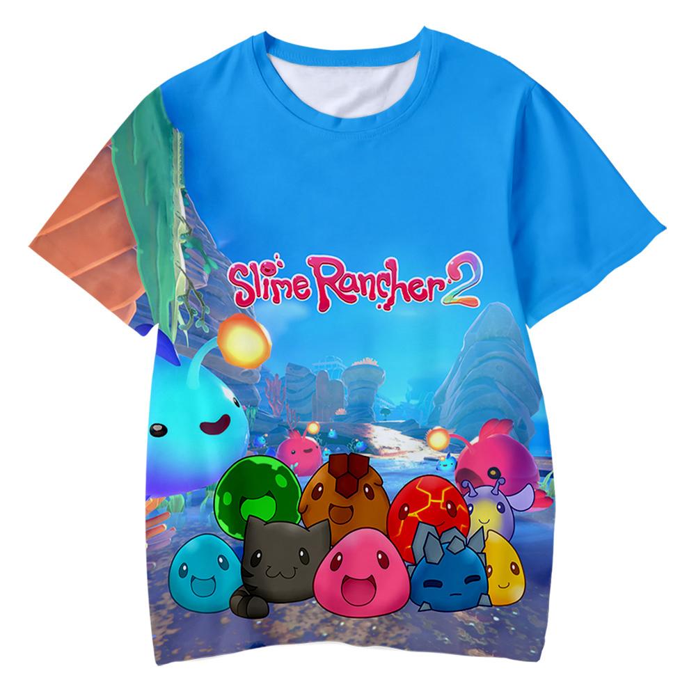 Slime Rancher Cartoon Game 3D Print T-Shirt Fashion Street Loose Short Sleeve