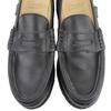 PARABOOT Women's Leather Lance Loafers, Noir, Size 3 1/2, 99657 Shoes 3.5 NoirUsed