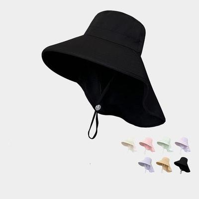 Junbie Women's Large Brim Summer Neck Protection Fisherman Hat